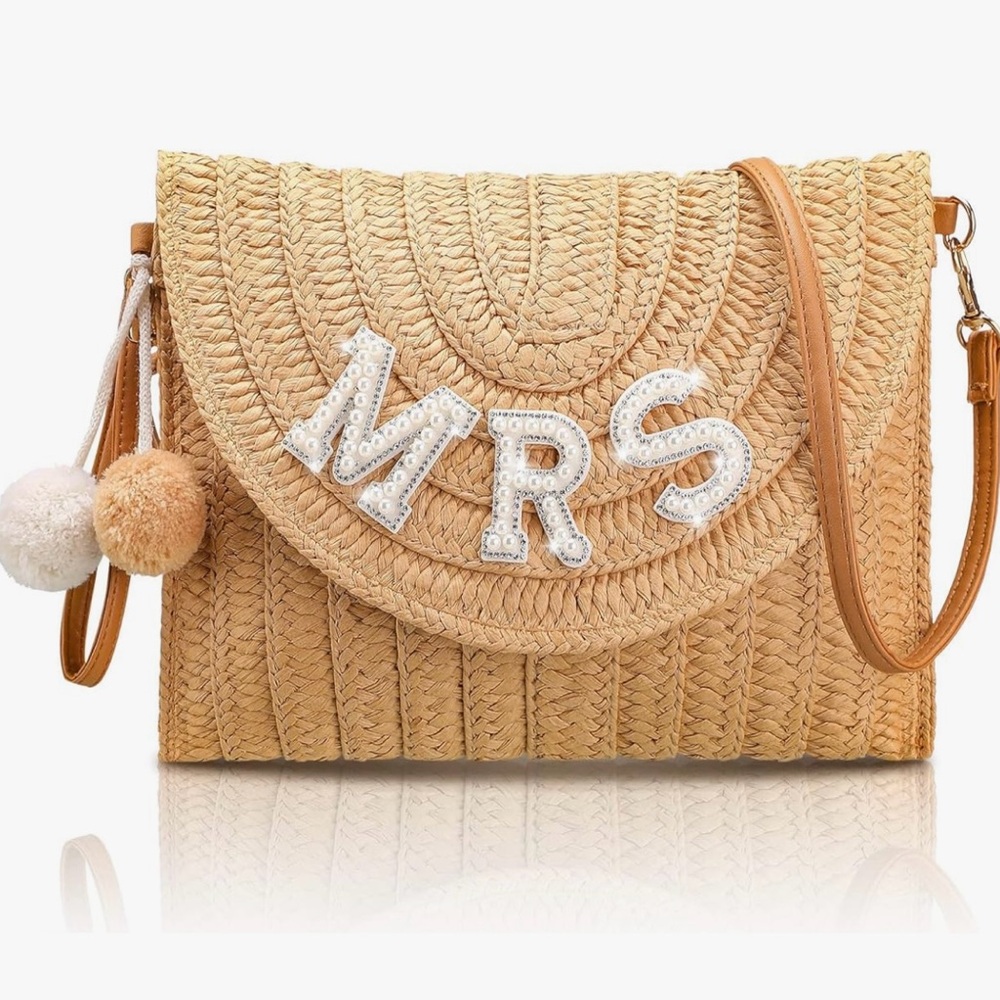 Stylish Tan Woven Women's Bag